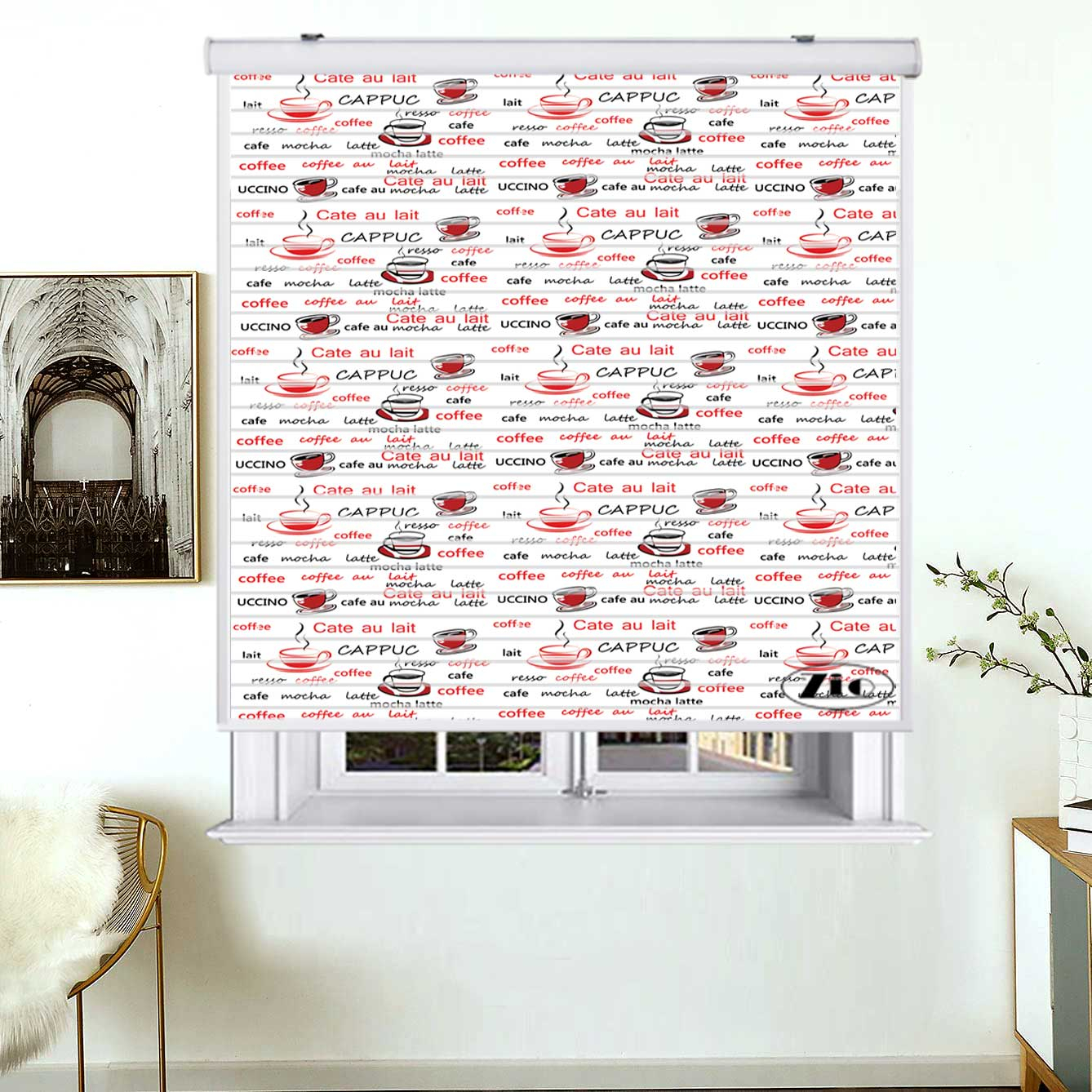 پرده زبرا زیو مدل سیلوئت OV 7012 سایز 150x150 سانتی متر