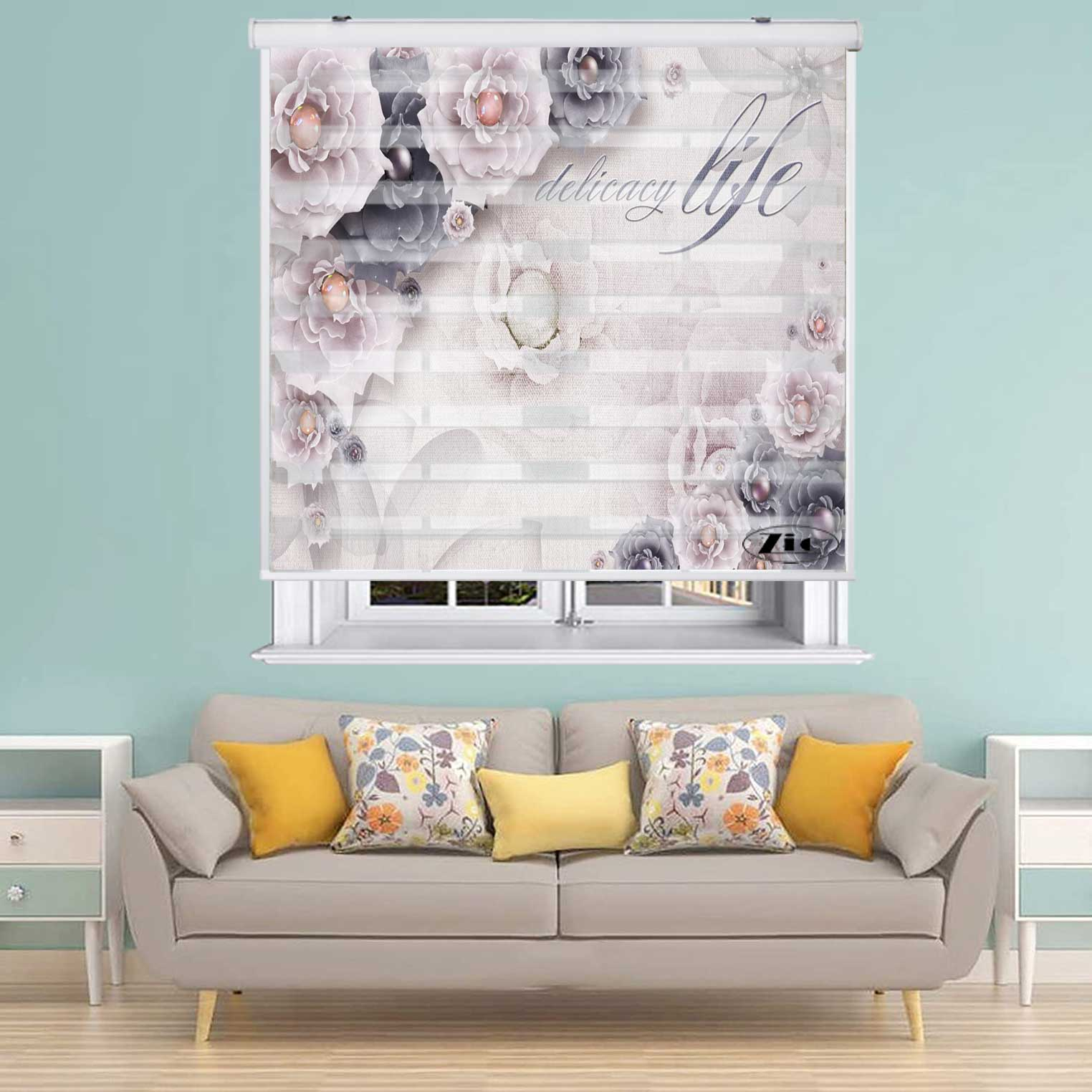 پرده زبرا زیو کد 3D1501 سایز 150x200 سانتی متر