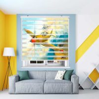 پرده زبرا زیو کد OV 7026 سایز 150x150 سانتی متر