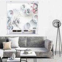 پرده زبرا زیو مدل سیلوئت 3D1431 سایز 150x150 سانتی متر