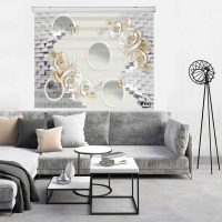 پرده زبرا زیو کد 3D1377 سایز 150x150 سانتی متر