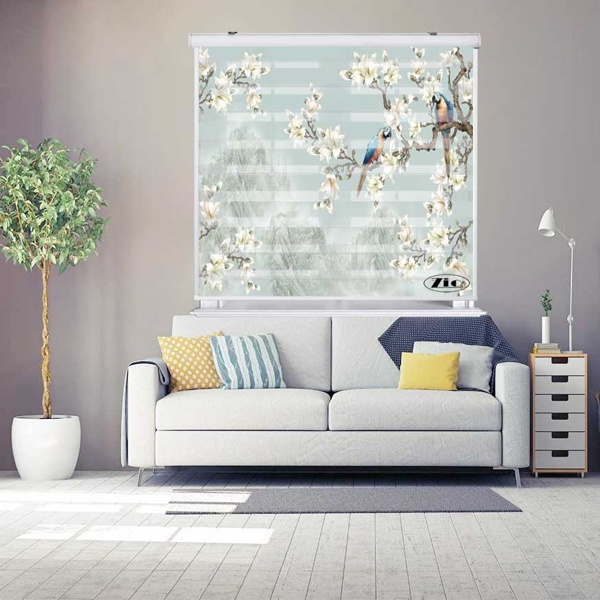 پرده زبرا زیو کد 3D1436 سایز 150x150 سانتی متر