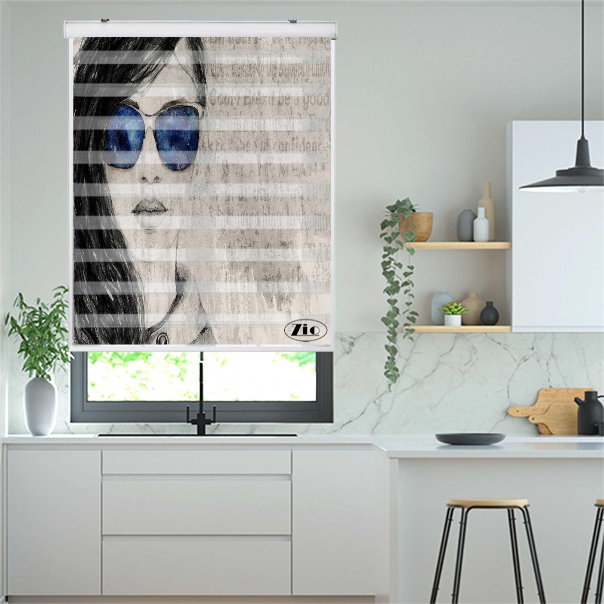 پرده زبرا زیو مدل P6076 سایز 150x200 سانتی متر