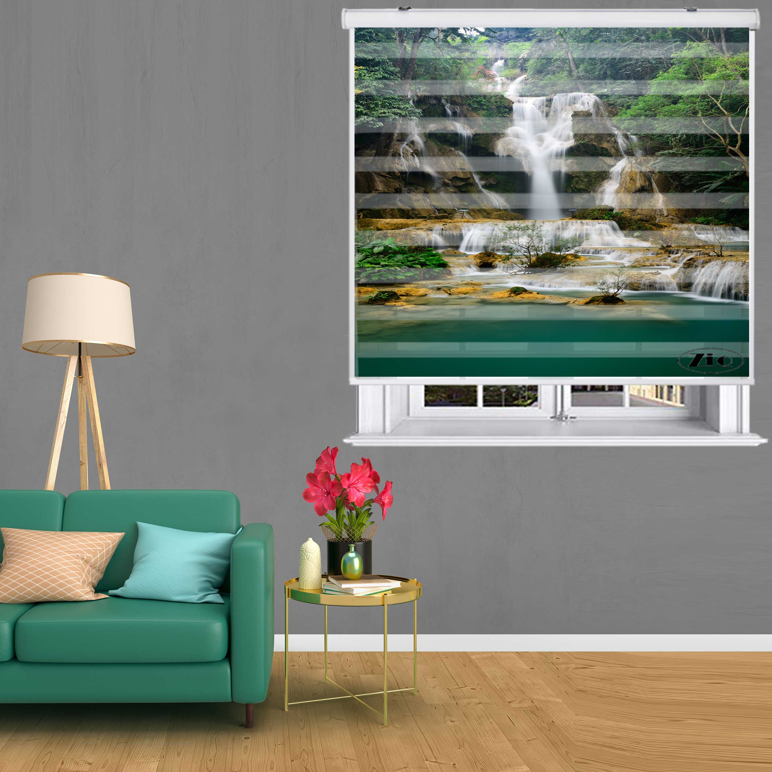 پرده زبرا زیو کد L5068 سایز 150X150 سانتی متر