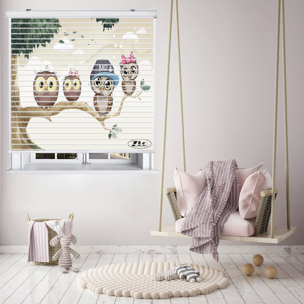 پرده زبرا زیو مدل سیلوئت K3026 سایز 150x150 سانتی متر