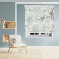 پرده زبرا زیو مدل سیلوئت 3D1436 سایز 150x150 سانتی متر