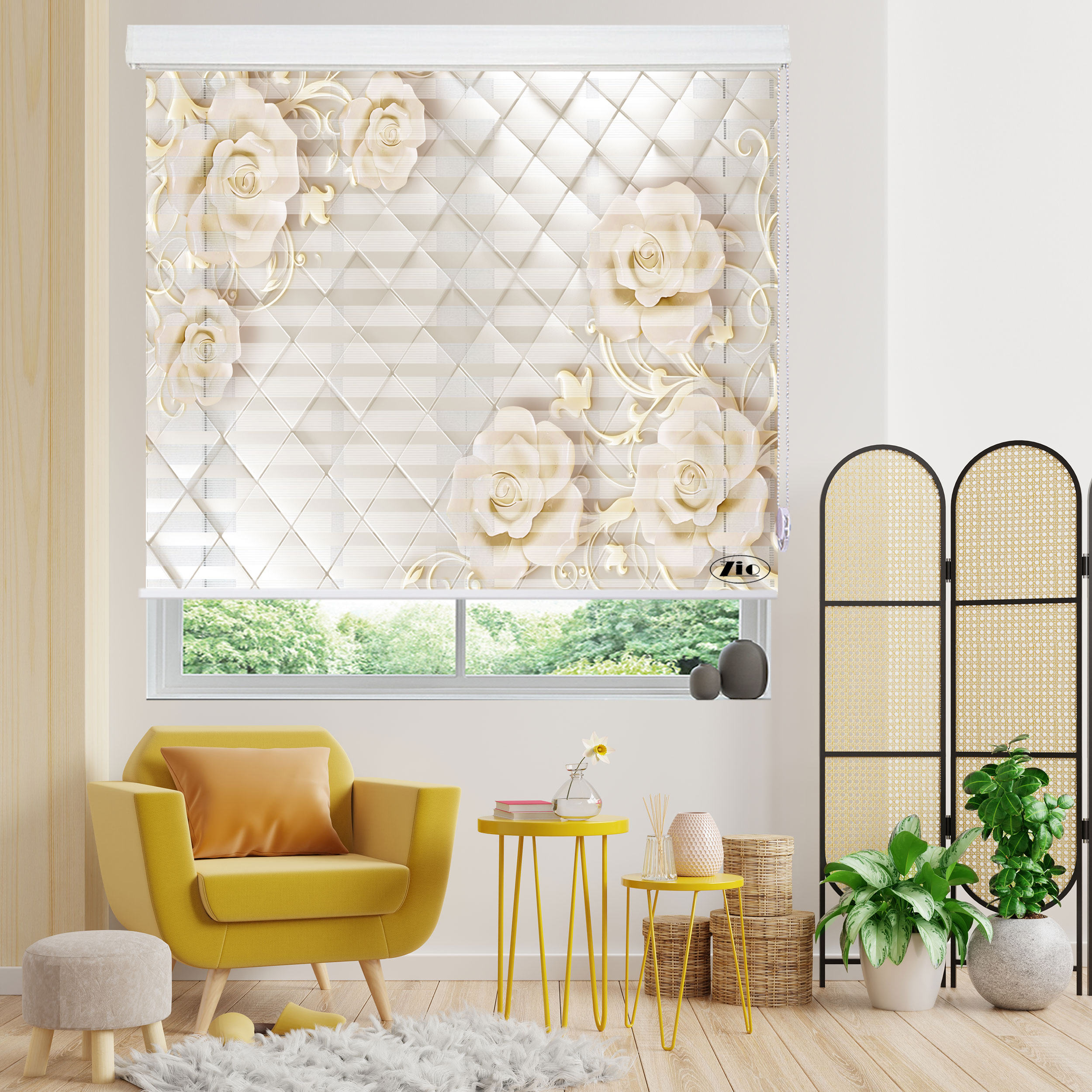 پرده زبرا زیو مدل 3D-1208 سایز 150x200 سانتی متر