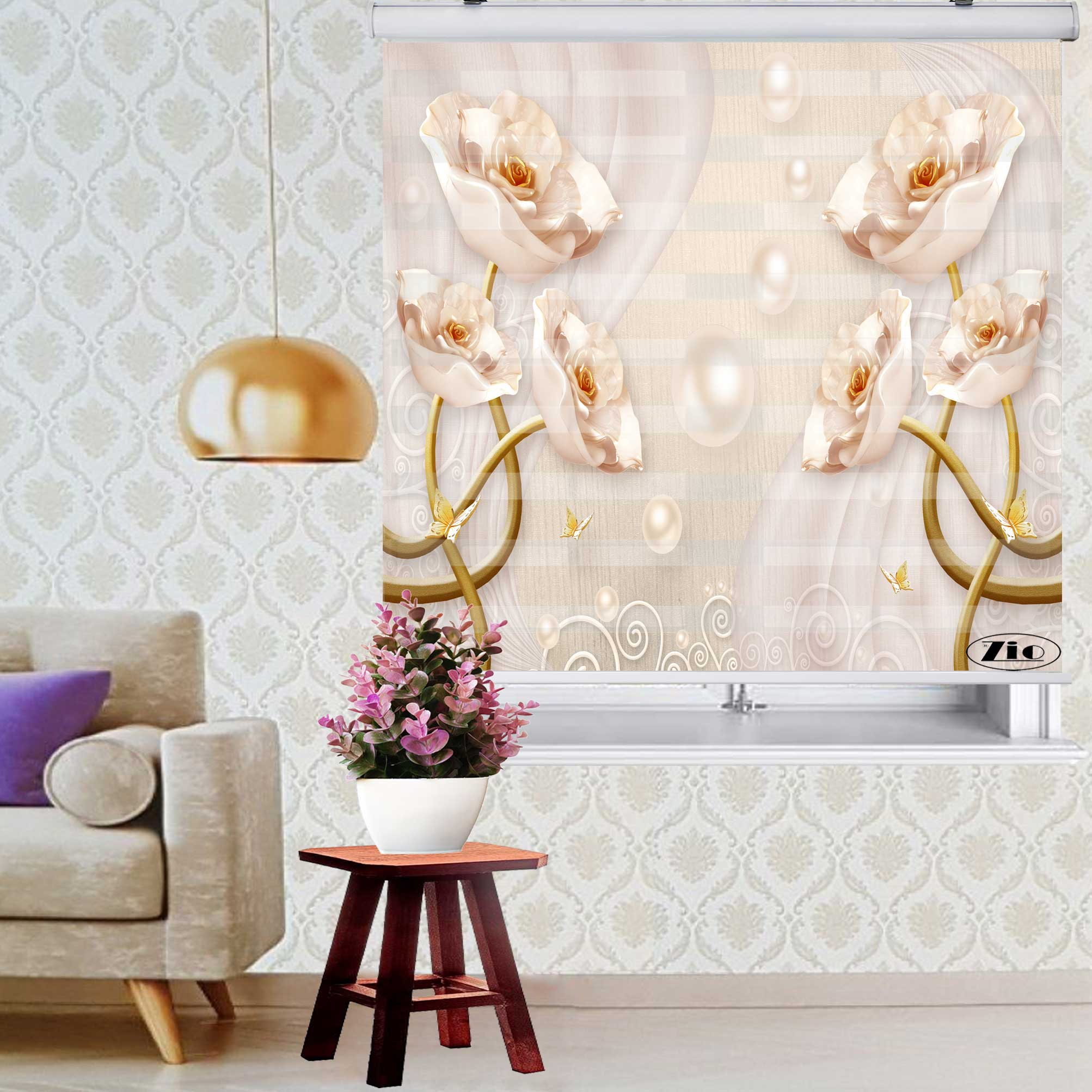 پرده زبرا زیو کد 3D1357 سایز 150x200 سانتی متر