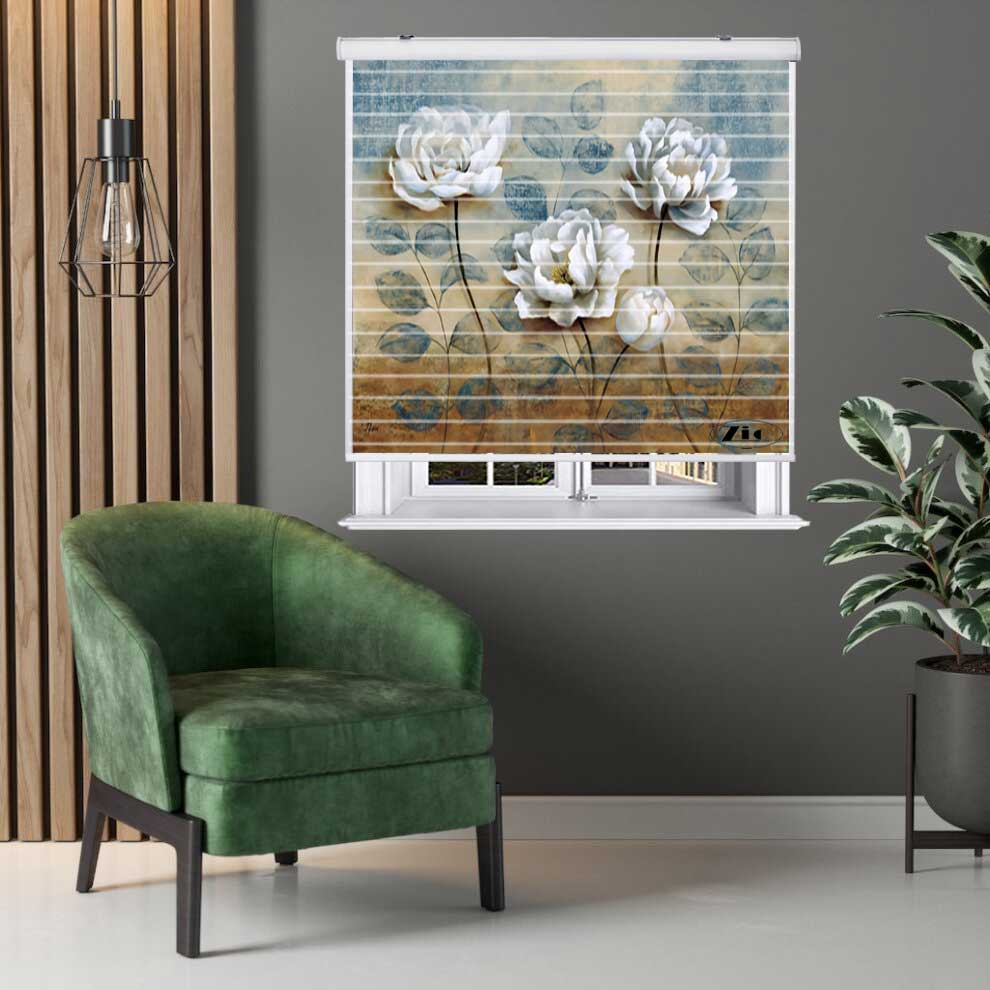 پرده زبرا زیو مدل 3D1120 سایز 150x150 سانتی متر