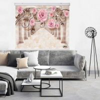 پرده زبرا زیو کد 3D1247 سایز 150x150 سانتی متر