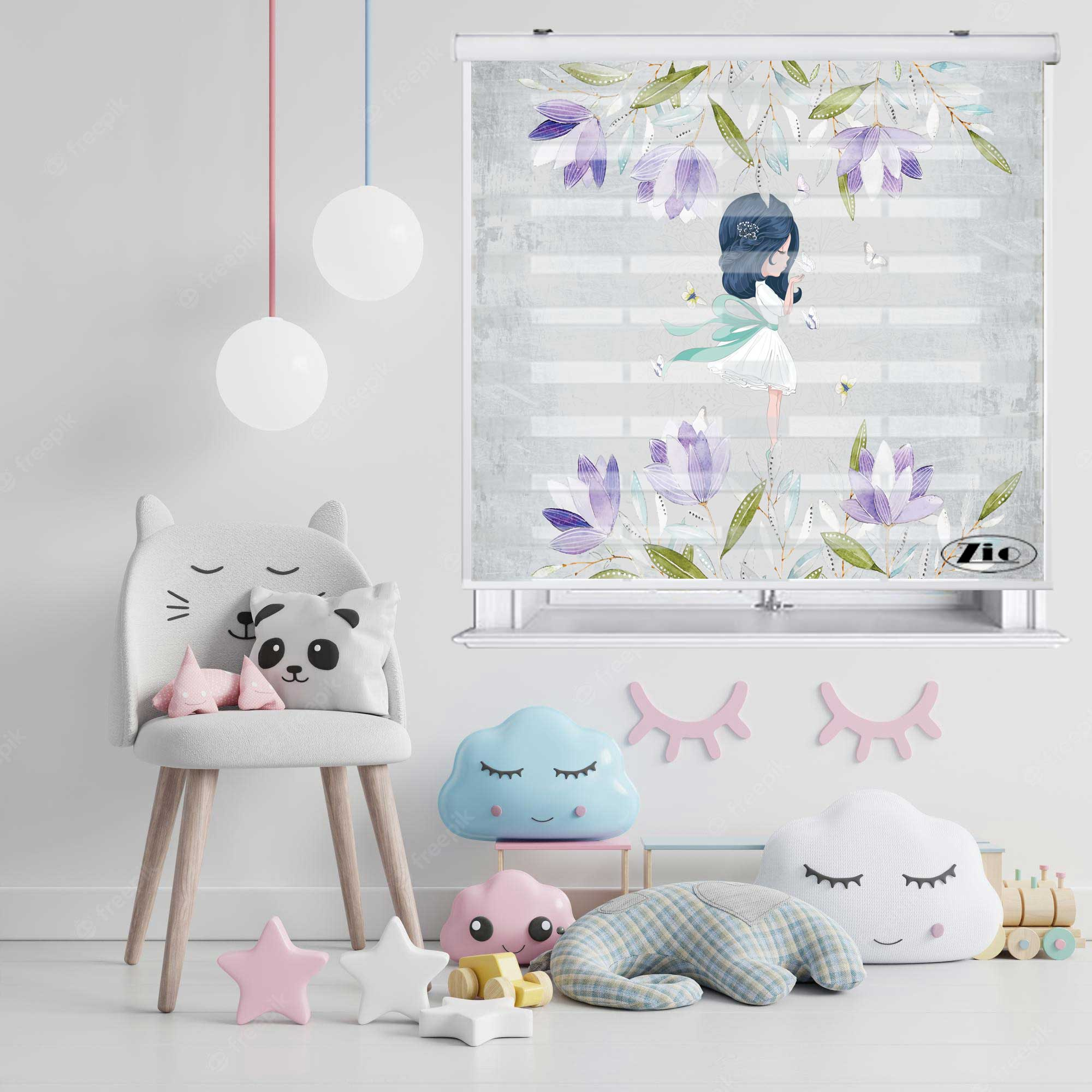 پرده زبرا زیو کد K3039 سایز 150X150 سانتی متر