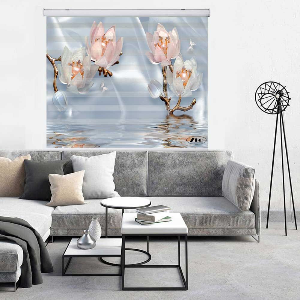 پرده زبرا زیو کد 3D1268 سایز 150x150 سانتی متر
