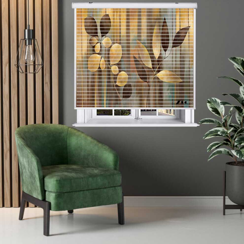 پرده زبرا زیو مدل سیلوئت 3D1459 سایز 150x150 سانتی متر