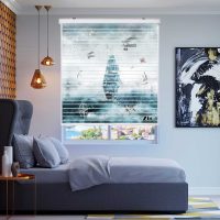 پرده زبرا زیو مدل سیلوئت OV 7030 سایز 150x150 سانتی متر