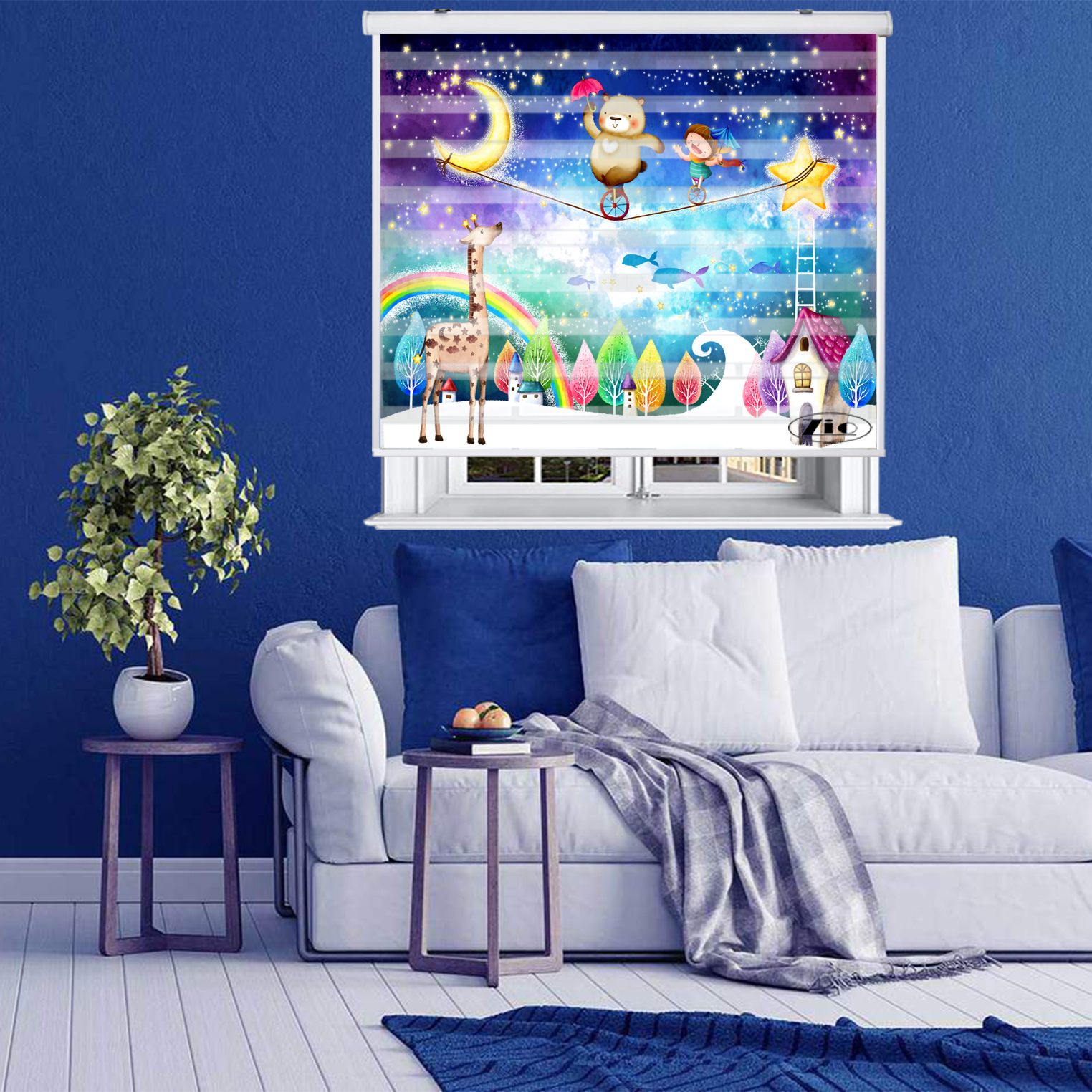 پرده زبرا زیو مدل K3078 سایز 150x200 سانتی متر