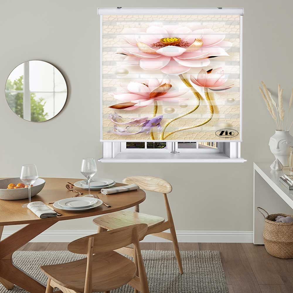 پرده زبرا زیو کد 3D1525 سایز 150X150 سانتی متر