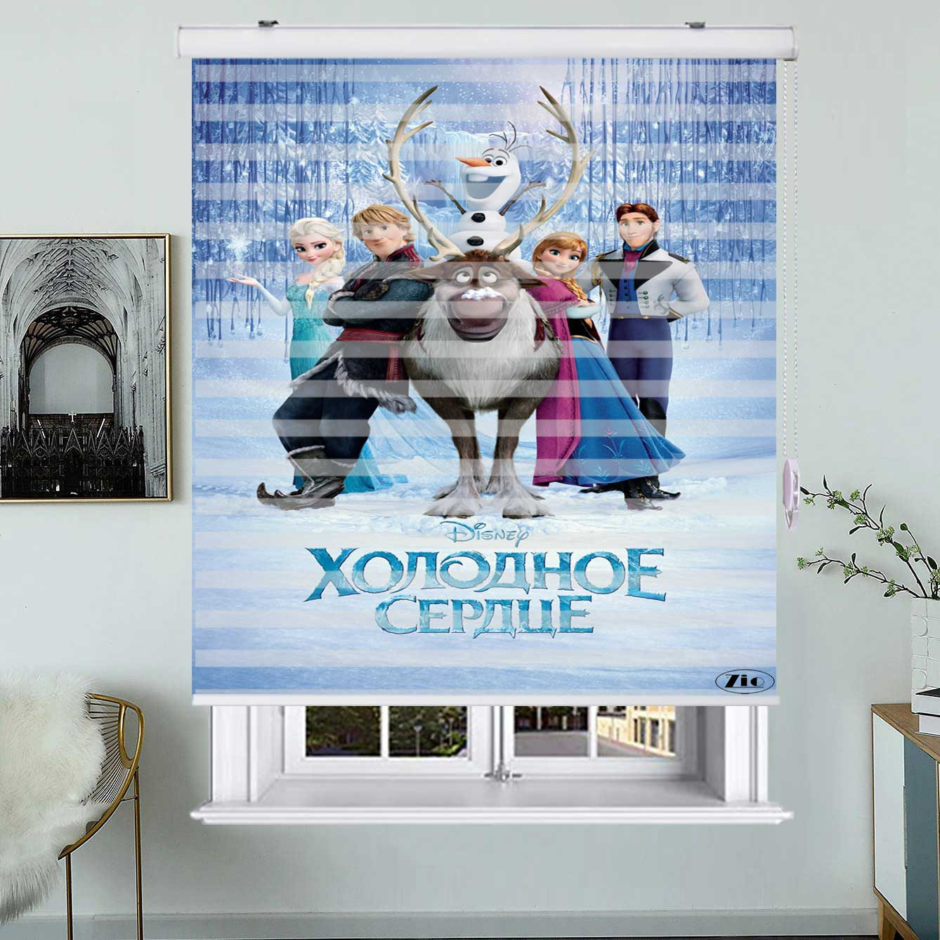 پرده زبرا زیو مدل K3124 سایز 150x150 سانتی متر
