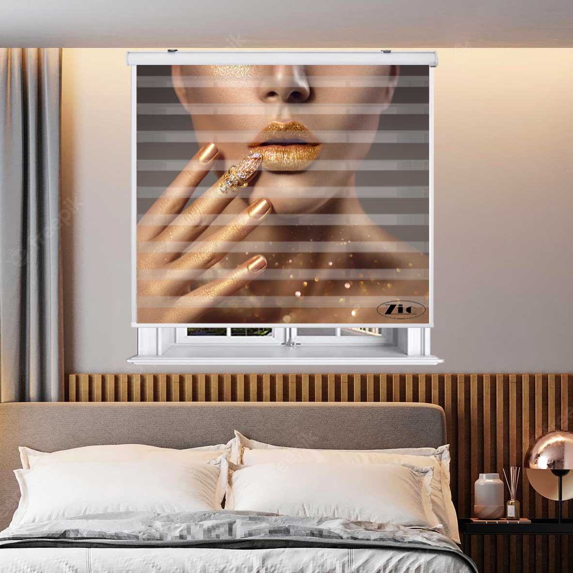پرده زبرا زیو کد W4027 سایز 150X150 سانتی متر