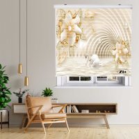 پرده زبرا زیو مدل سیلوئت 3D1238 سایز 150x150 سانتی متر