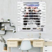 پرده زبرا زیو کد OV 7029 سایز 150x150 سانتی متر