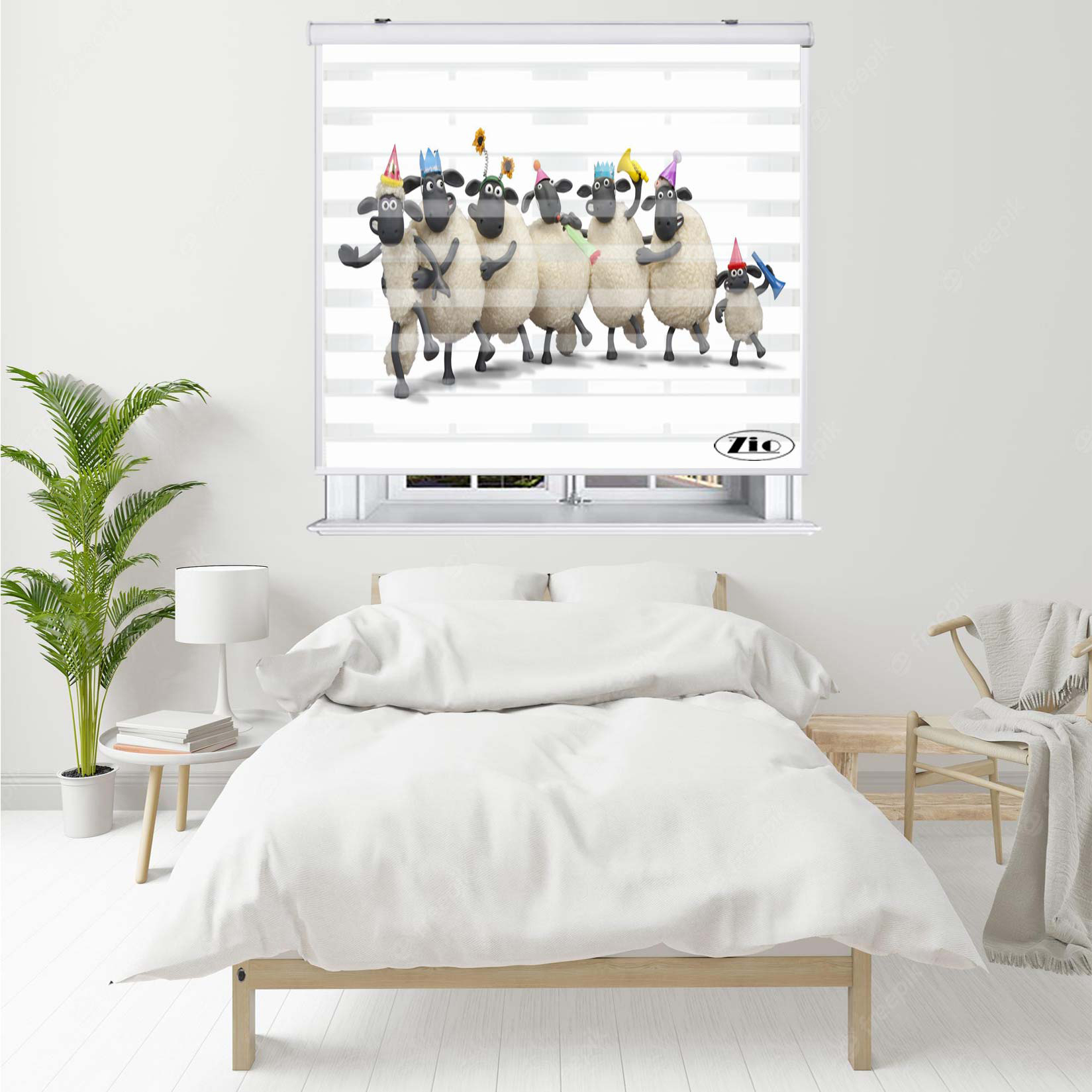 پرده زبرا زیو مدل K3062 سایز 150x200 سانتی متر
