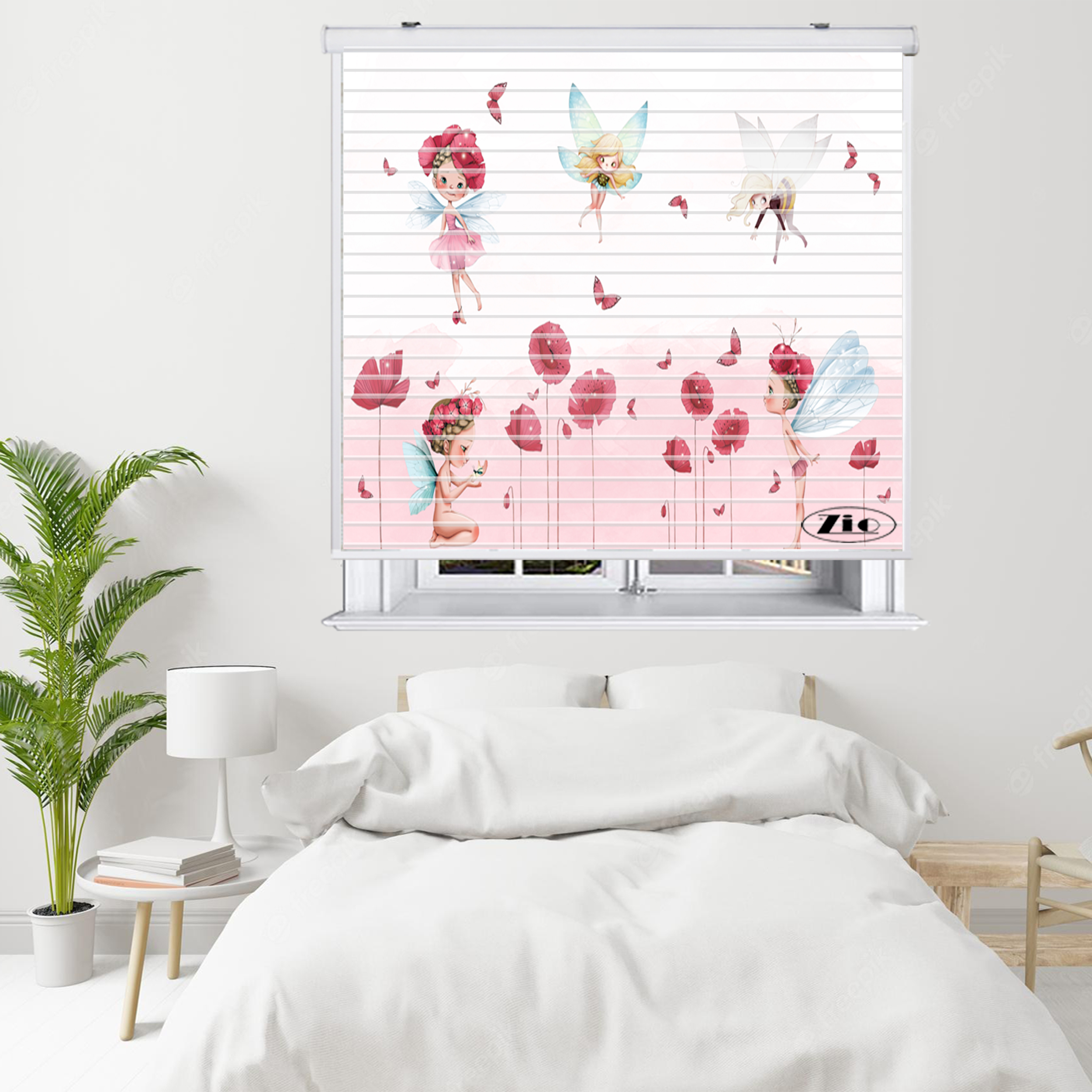 پرده زبرا زیو مدل سیلوئت K3046 سایز 150x150 سانتی متر