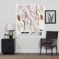 پرده زبرا زیو مدل سیلوئت کد 3D1159 سایز 150x150 سانتی متر