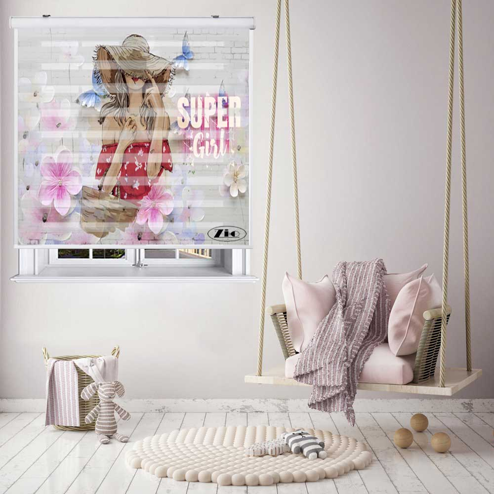 پرده زبرا زیو کد W4019 سایز 150X150 سانتی متر