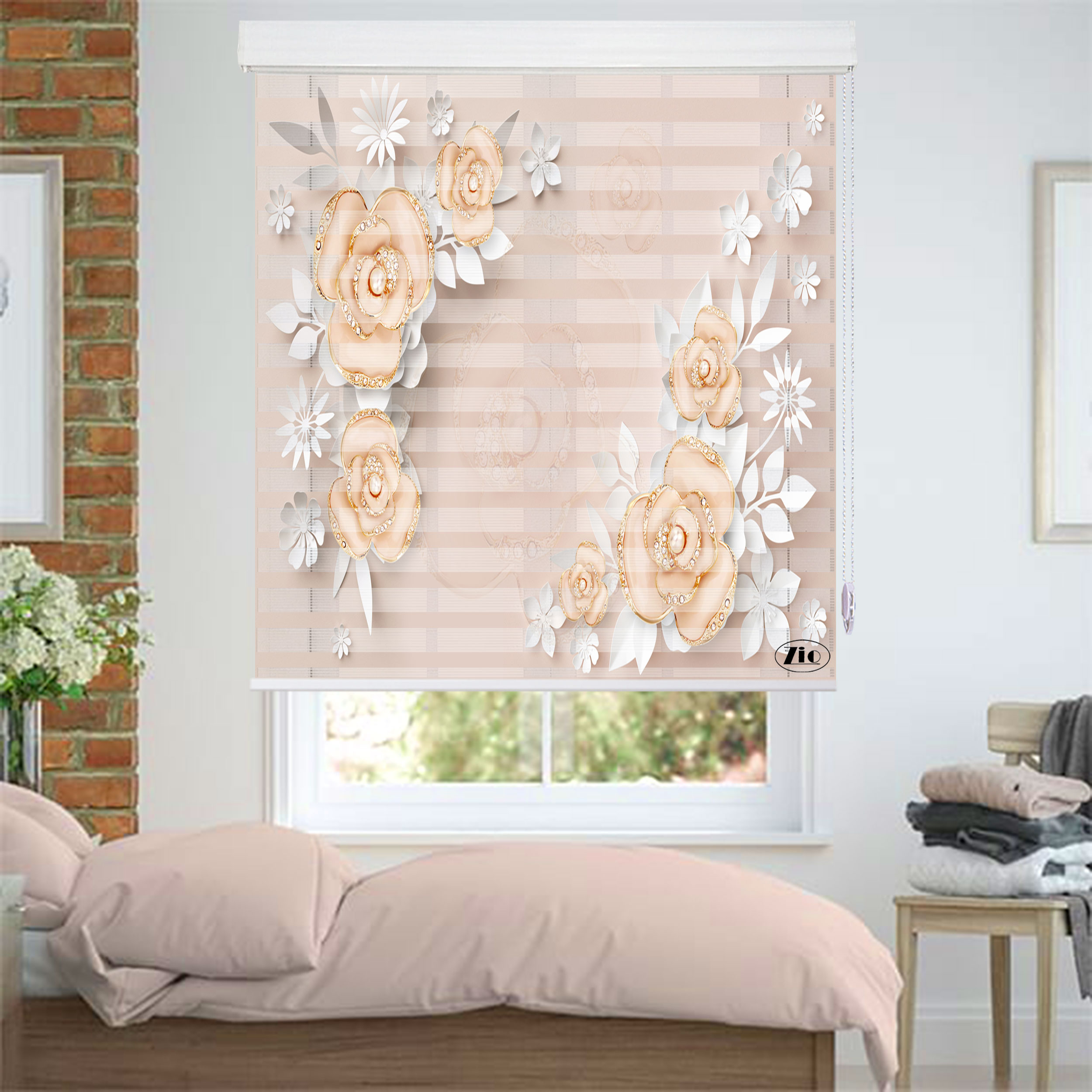 پرده زبرا زیو مدل 3D-1047 سایز 100x200 سانتی متر