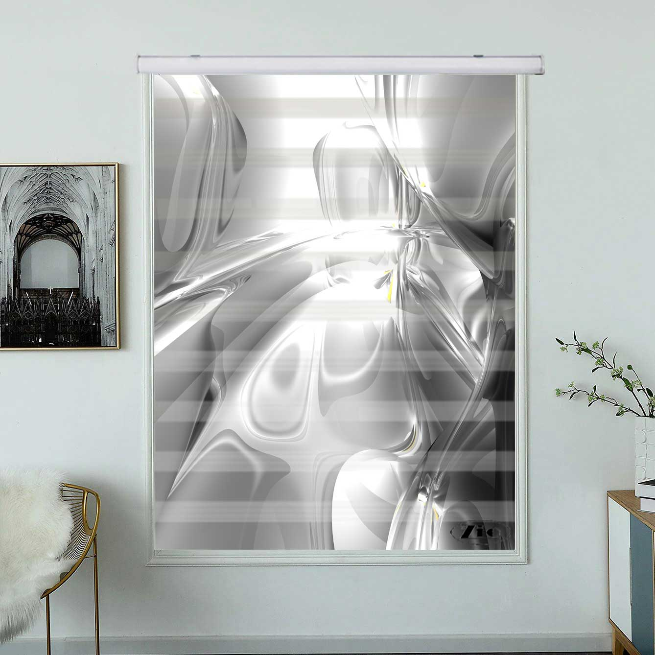 پرده زبرا زیو کد  3D1371 سایز 150x150 سانتی متر