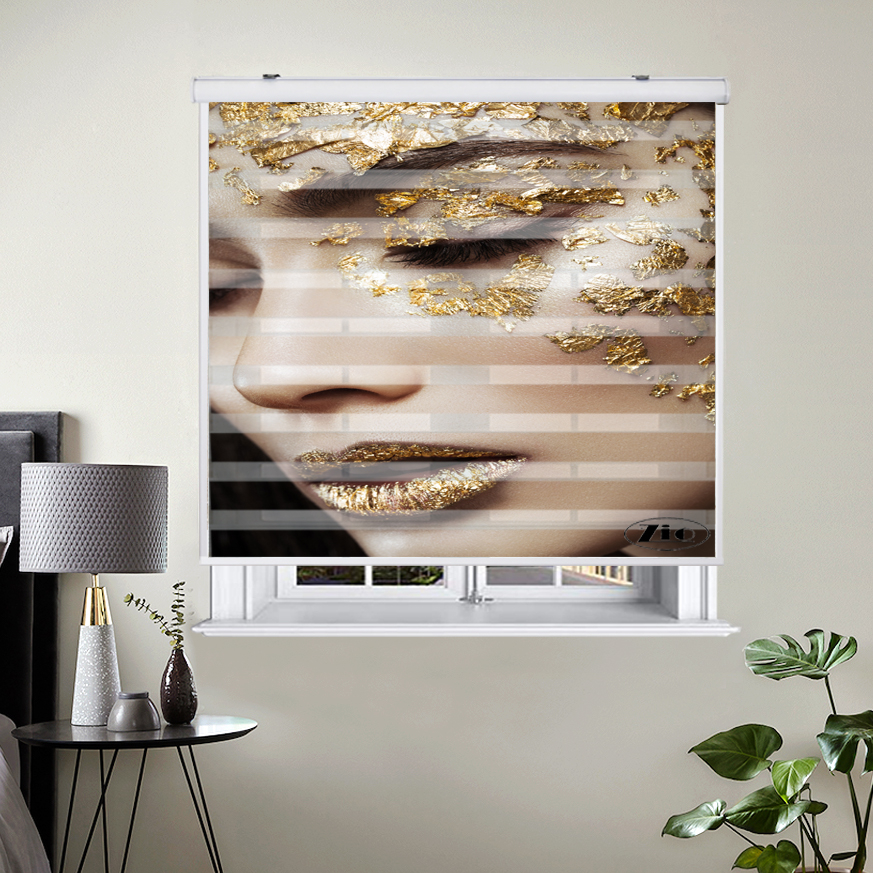 پرده زبرا زیو کد W4009 سایز 150X150 سانتی متر
