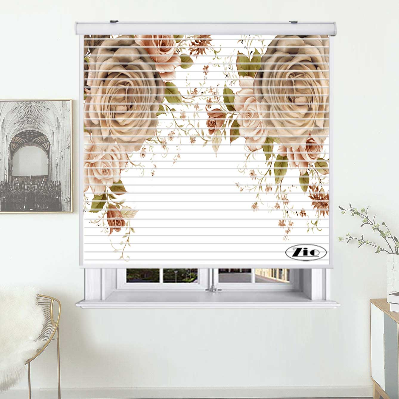 پرده زبرا زیو مدل سیلوئت 3D1415 سایز 150x150 سانتی متر