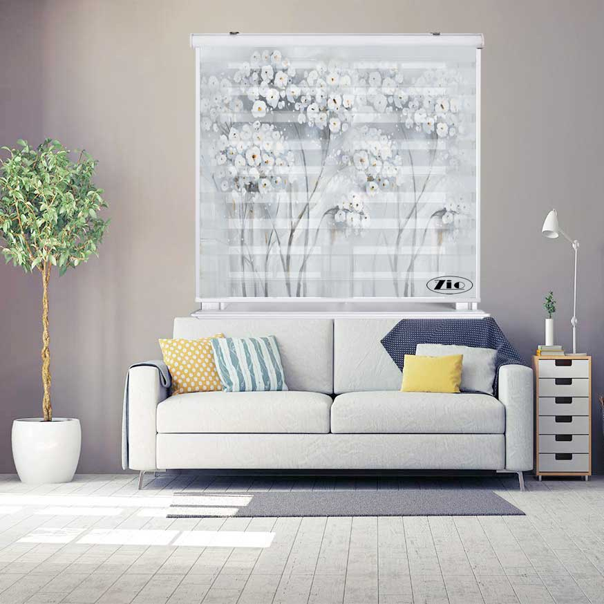پرده زبرا زیو کد 3D1460 سایز 150x200 سانتی متر