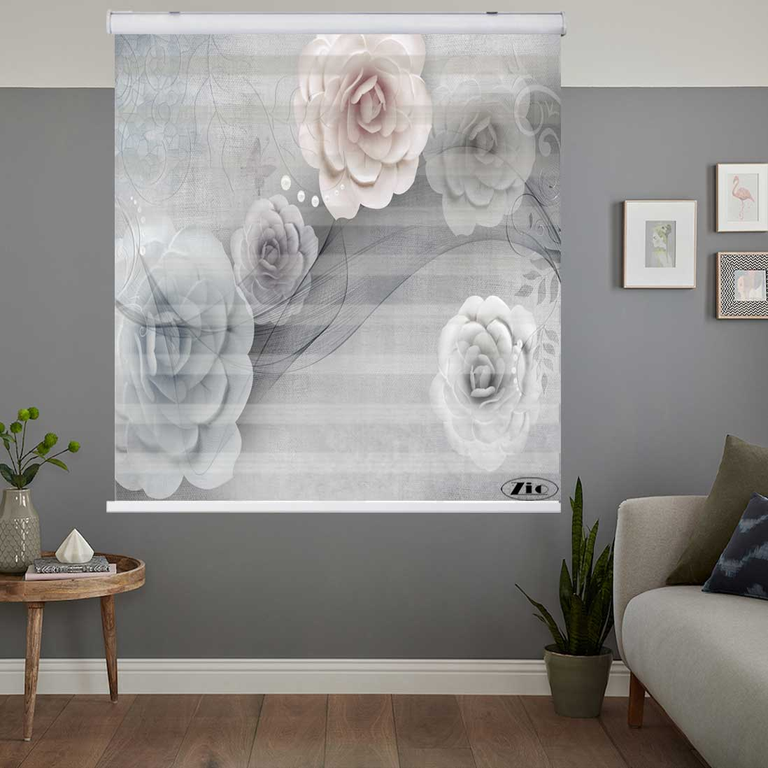 پرده زبرا زیو کد 3D1282 سایز 150x150 سانتی متر