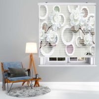 پرده زبرا زیو مدل سیلوئت 3D1486 سایز 150x150 سانتی متر