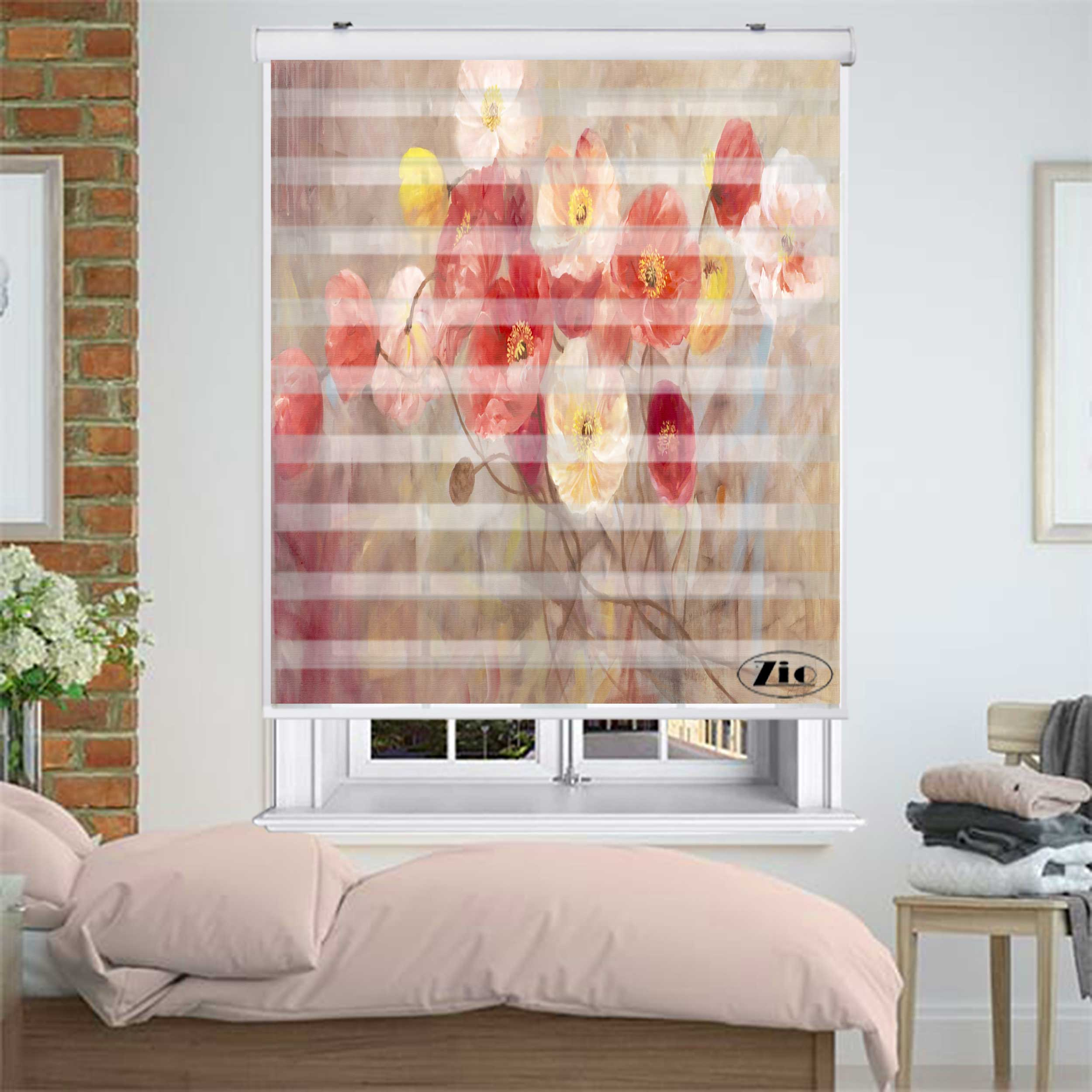 پرده زبرا زیو کد P6050 سایز 150X150 سانتی متر