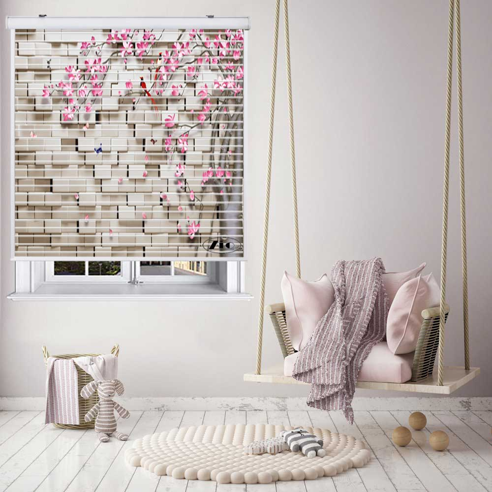 پرده زبرا زیو مدل سیلوئت 3D1473 سایز 150x150 سانتی متر