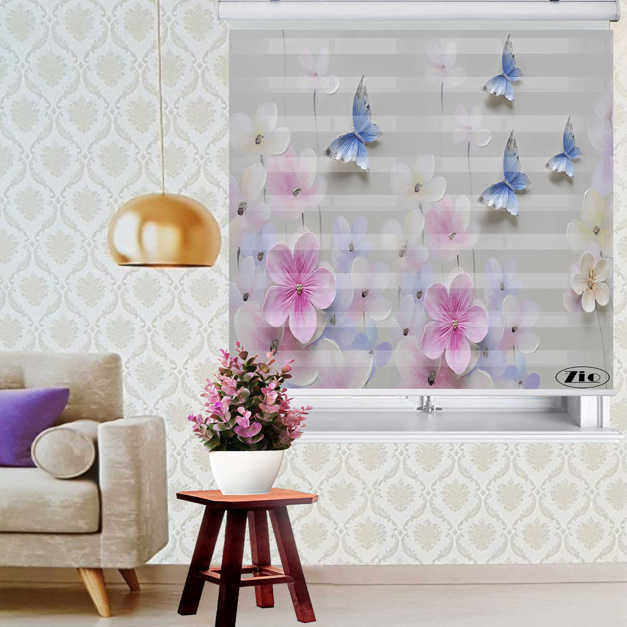 پرده زبرا زیو کد 3D1049 سایز 150x150 سانتی متر
