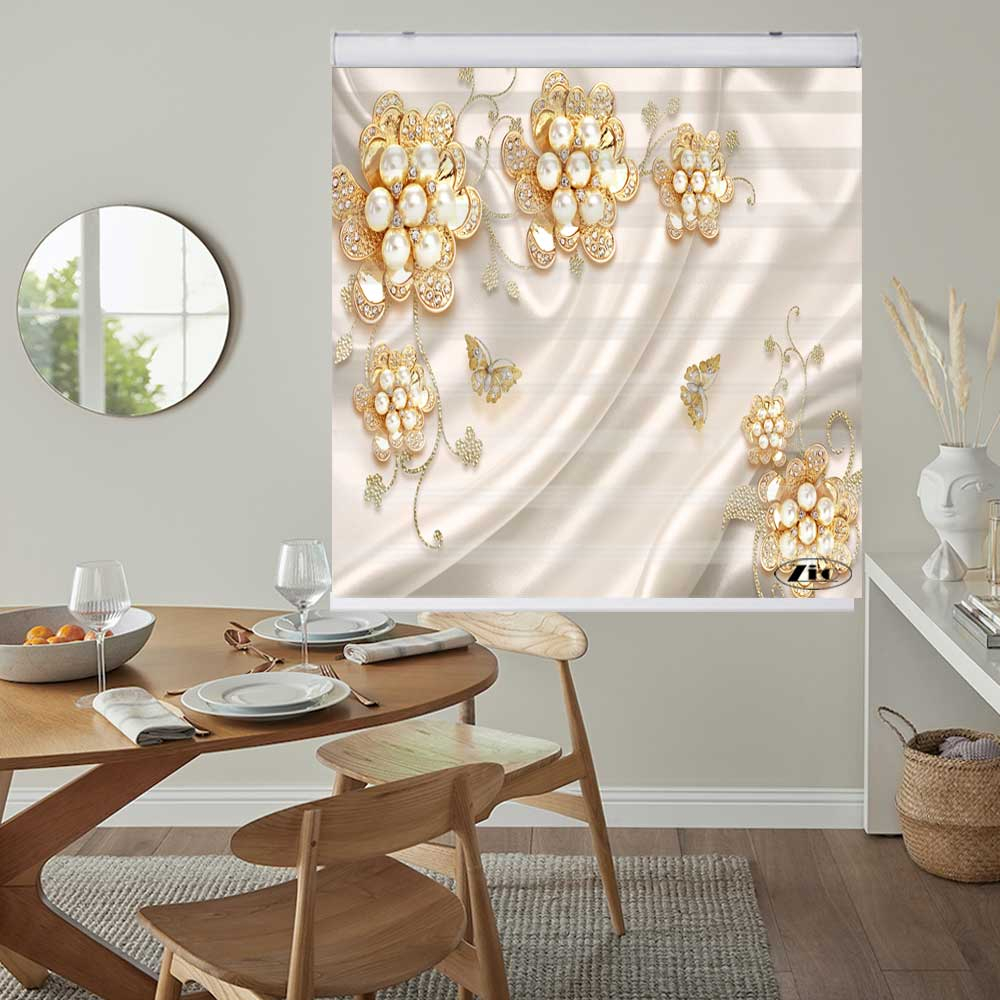 پرده زبرا زیو کد 3D1187 سایز 150x150 سانتی متر