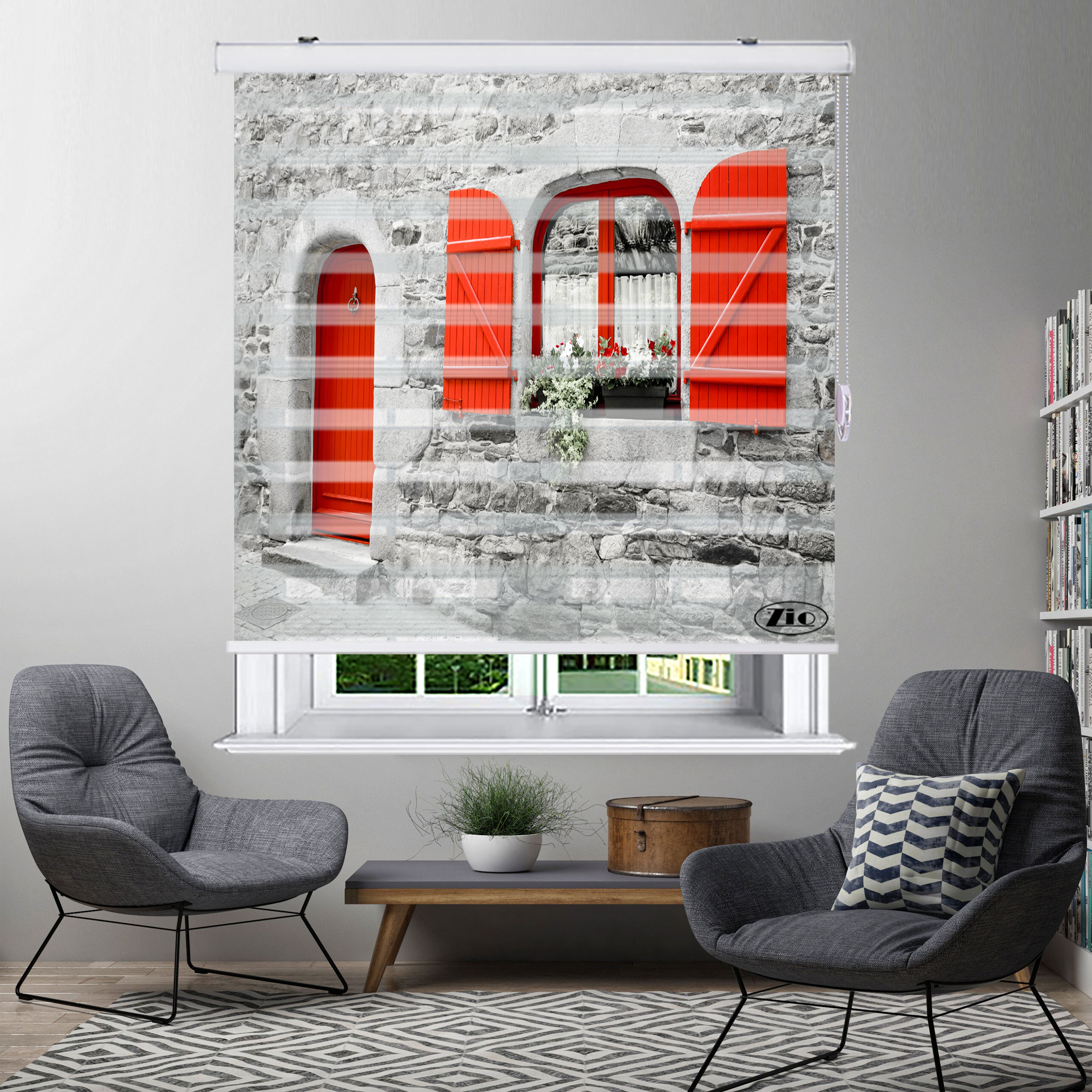پرده زبرا زیو مدل L5069 سایز 150x200 سانتی متر