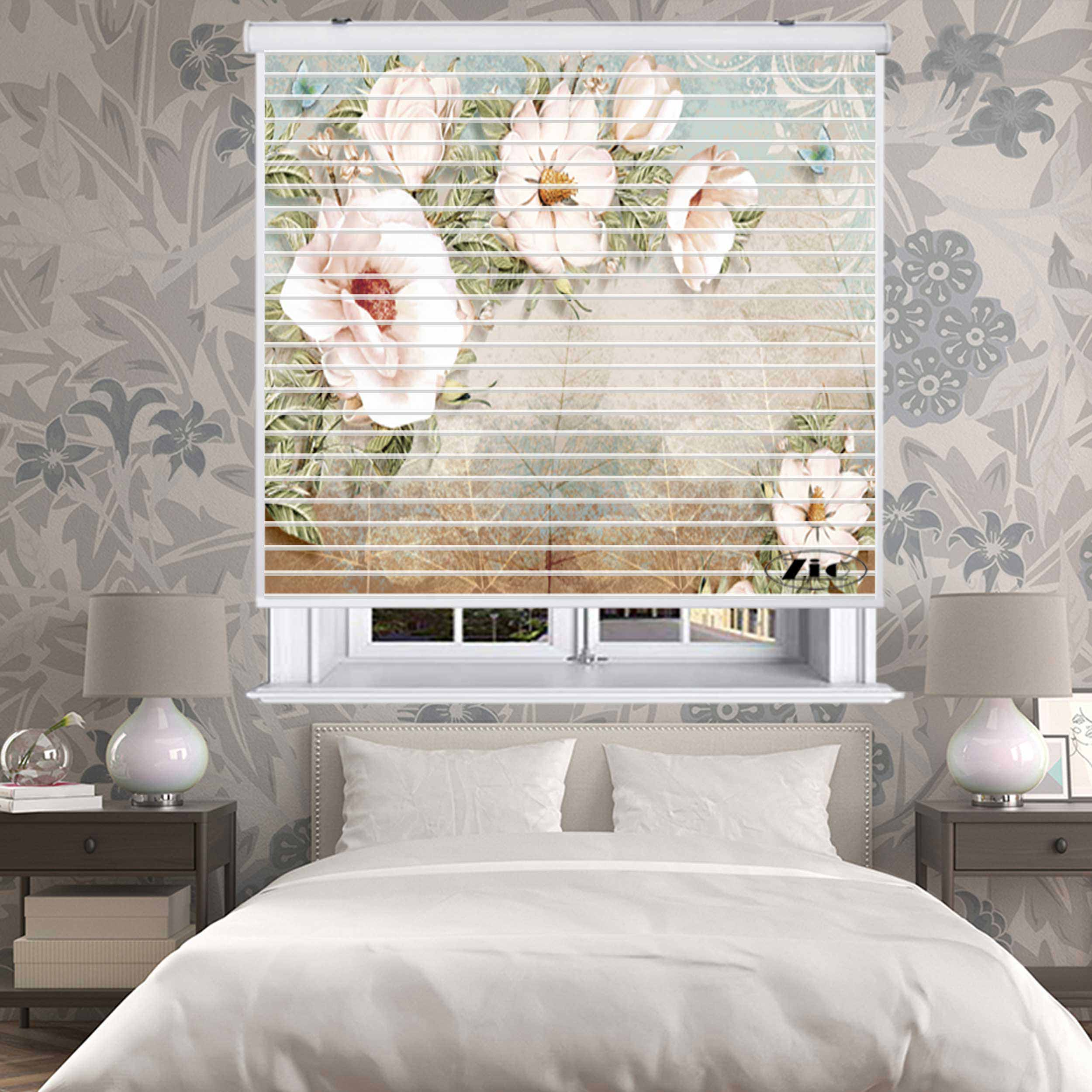 پرده زبرا زیو مدل سیلوئت P-6061 سایز 150x150 سانتی متر