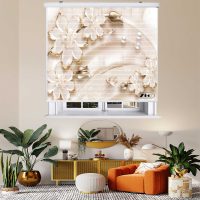 پرده زبرا زیو مدل سیلوئت 3D1239 سایز 150x150 سانتی متر