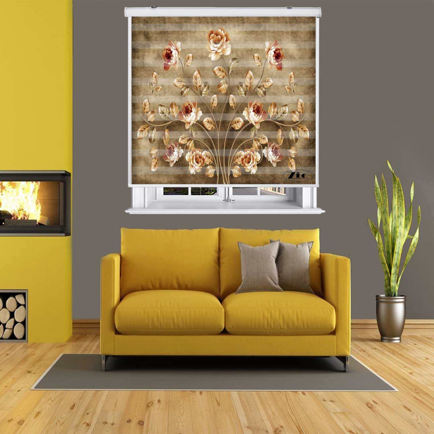 پرده زبرا زیو کد 3D1517 سایز 150X150 سانتی متر