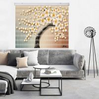 پرده زبرا زیو کد 3D1316 سایز 150x150 سانتی متر