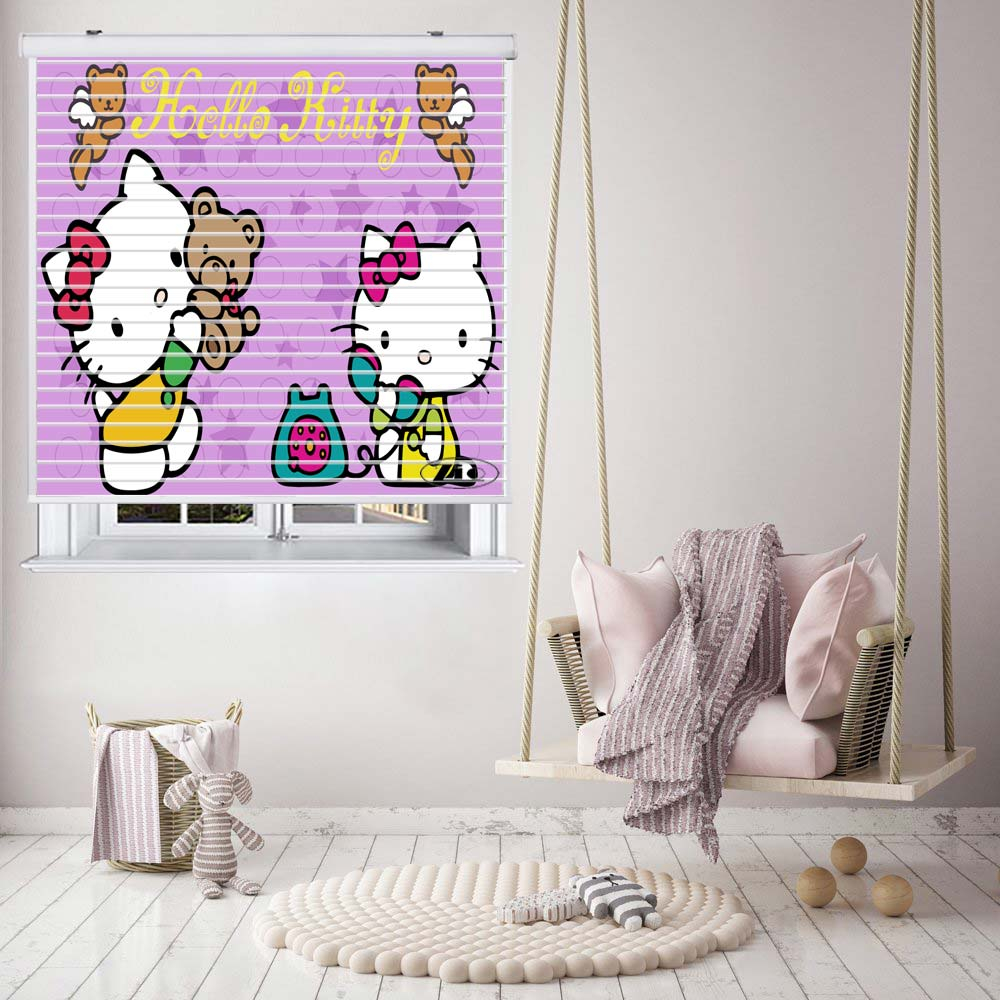 پرده زبرا زیو مدل سیلوئت K3069 سایز 150x150 سانتی متر
