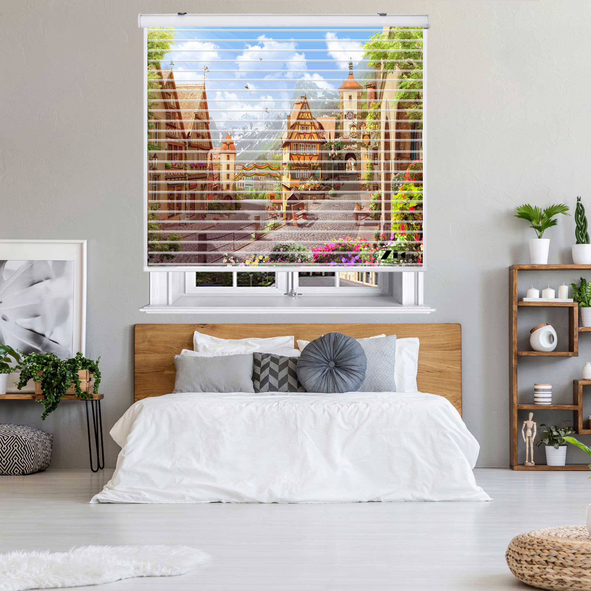 پرده زبرا زیو مدل سیلوئت L-5080 سایز 150x150 سانتی متر
