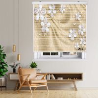 پرده زبرا زیو مدل سیلوئت 3D1508 سایز 150x150 سانتی متر