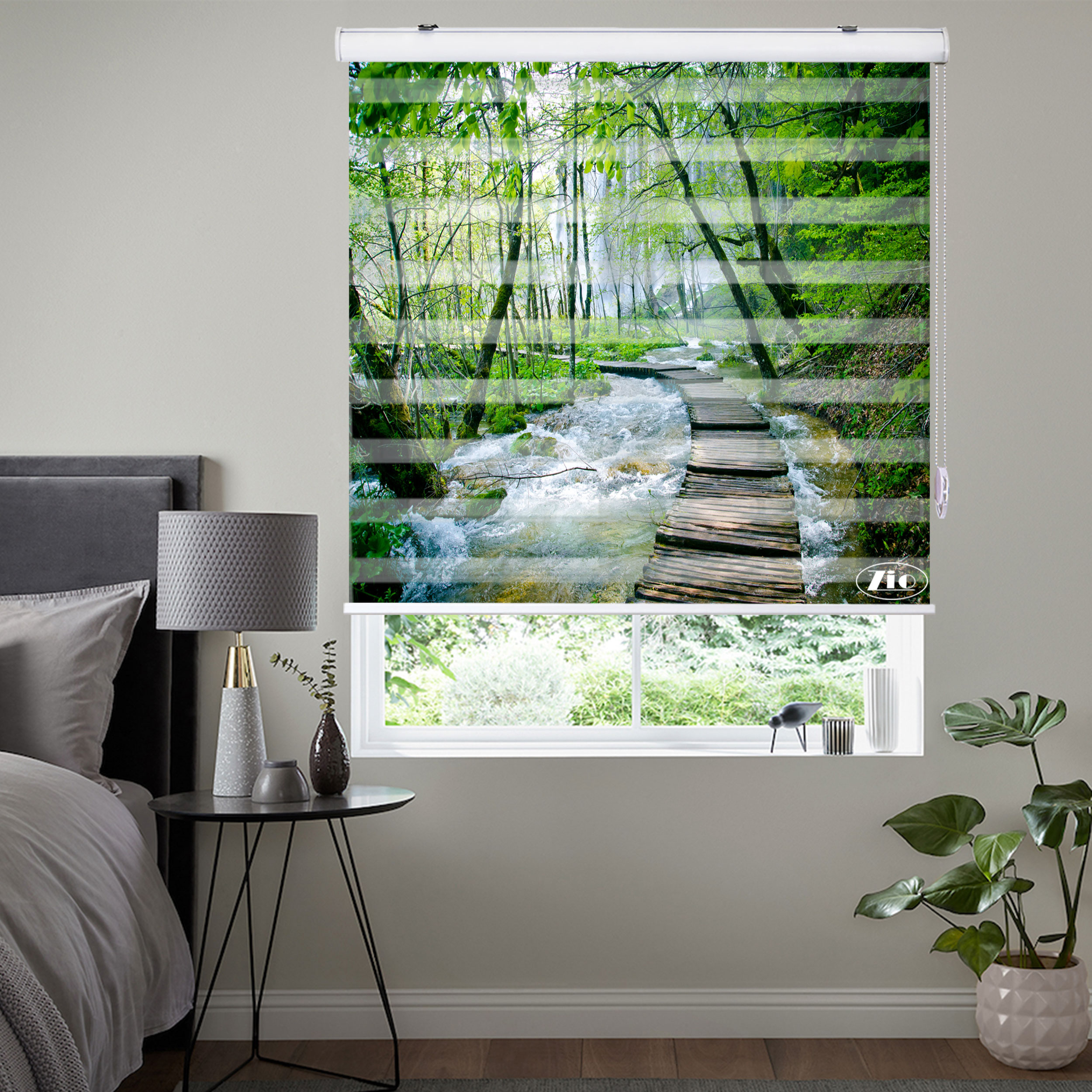 پرده زبرا زیو مدل L5017 سایز 200x280 سانتی متر