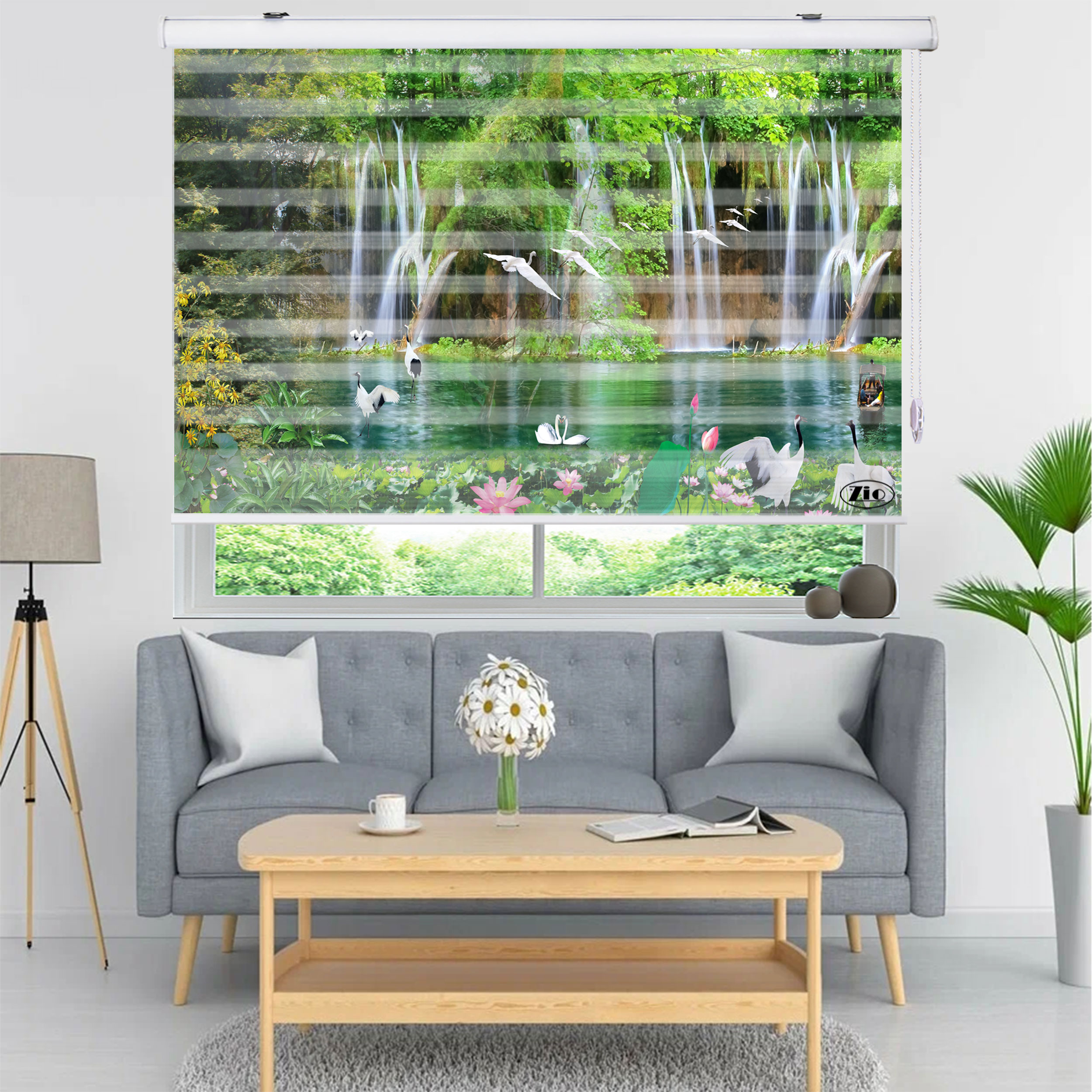 پرده زبرا زیو مدل L5021 سایز 150x200 سانتی متر
