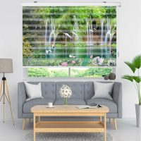 پرده زبرا زیو مدل L5021 سایز 150x280 سانتی متر